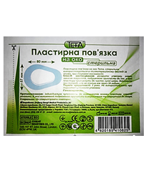 Пластирна пов'язка на око, стерильна, Teta, 80х57мм